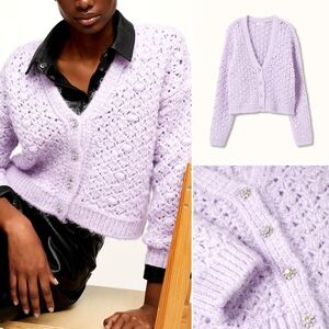 MANGO Alpaca Cardigan w/ Jewel Buttons